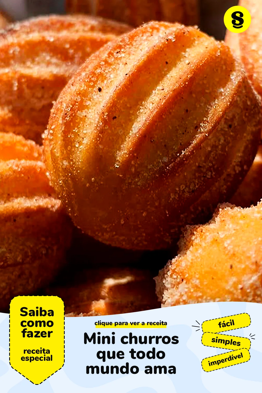 Receita de mini churros