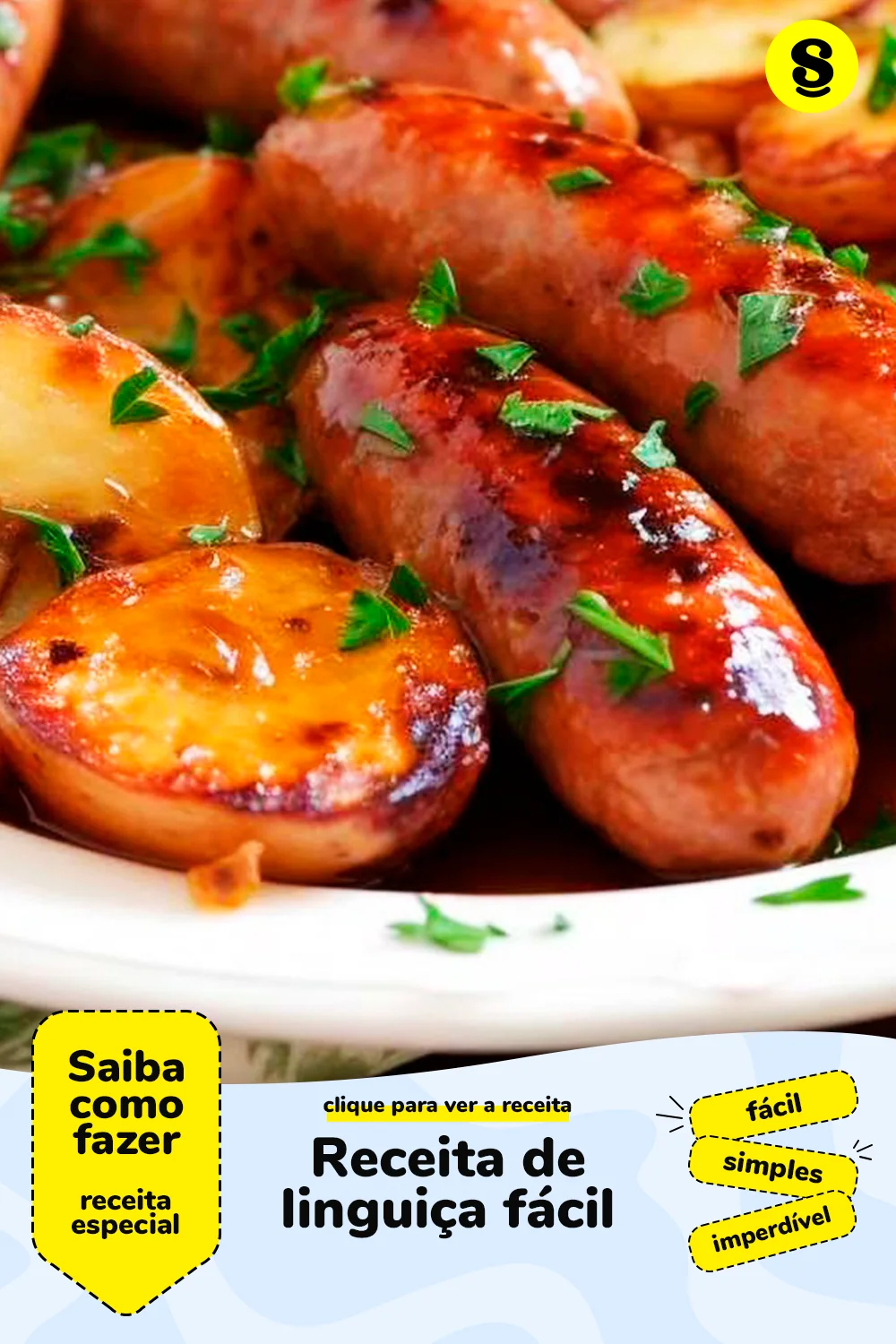 Receita com linguiça