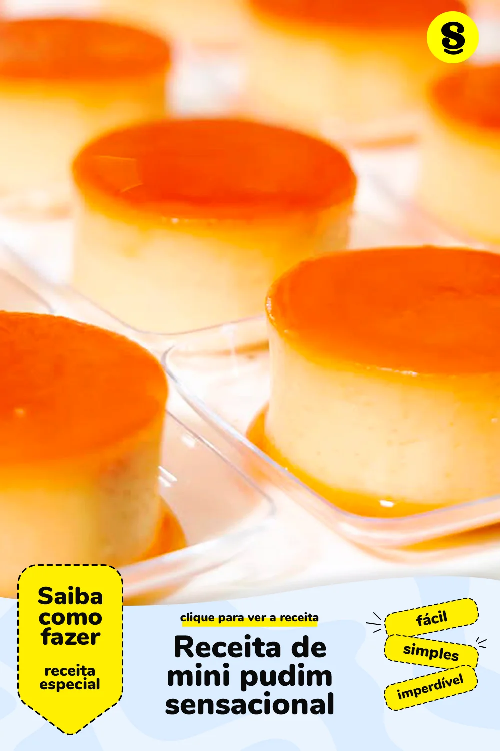 Receita de mini pudim