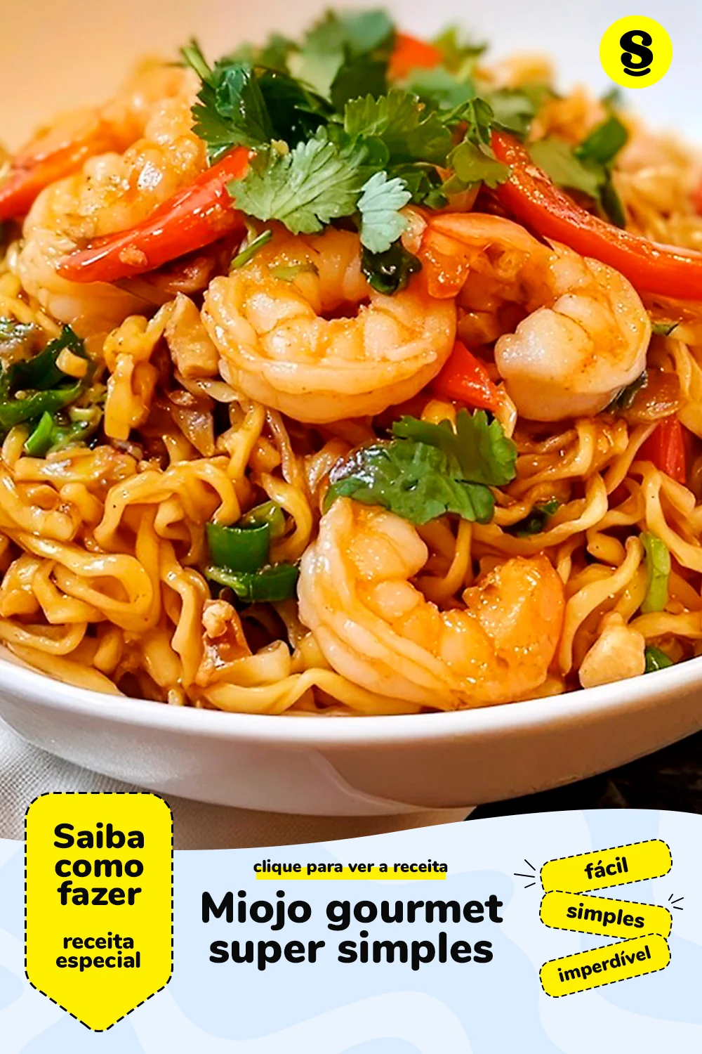 Receita de miojo gourmet