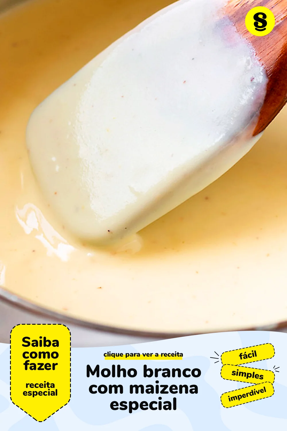 Receita de molho branco com maizena