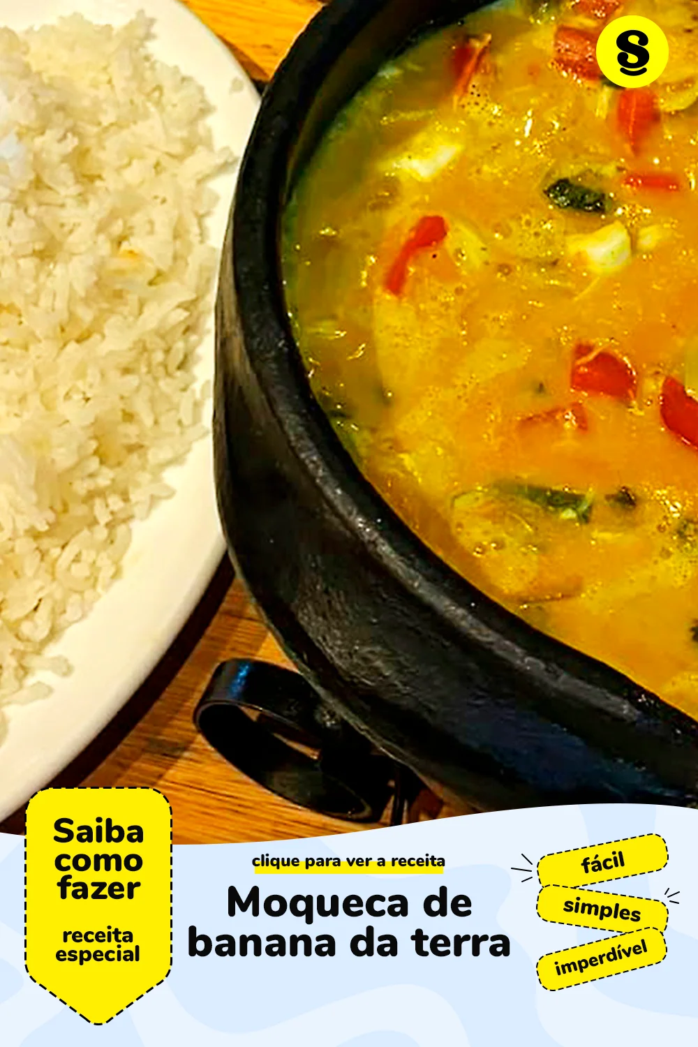 Receita de moqueca de banana da terra