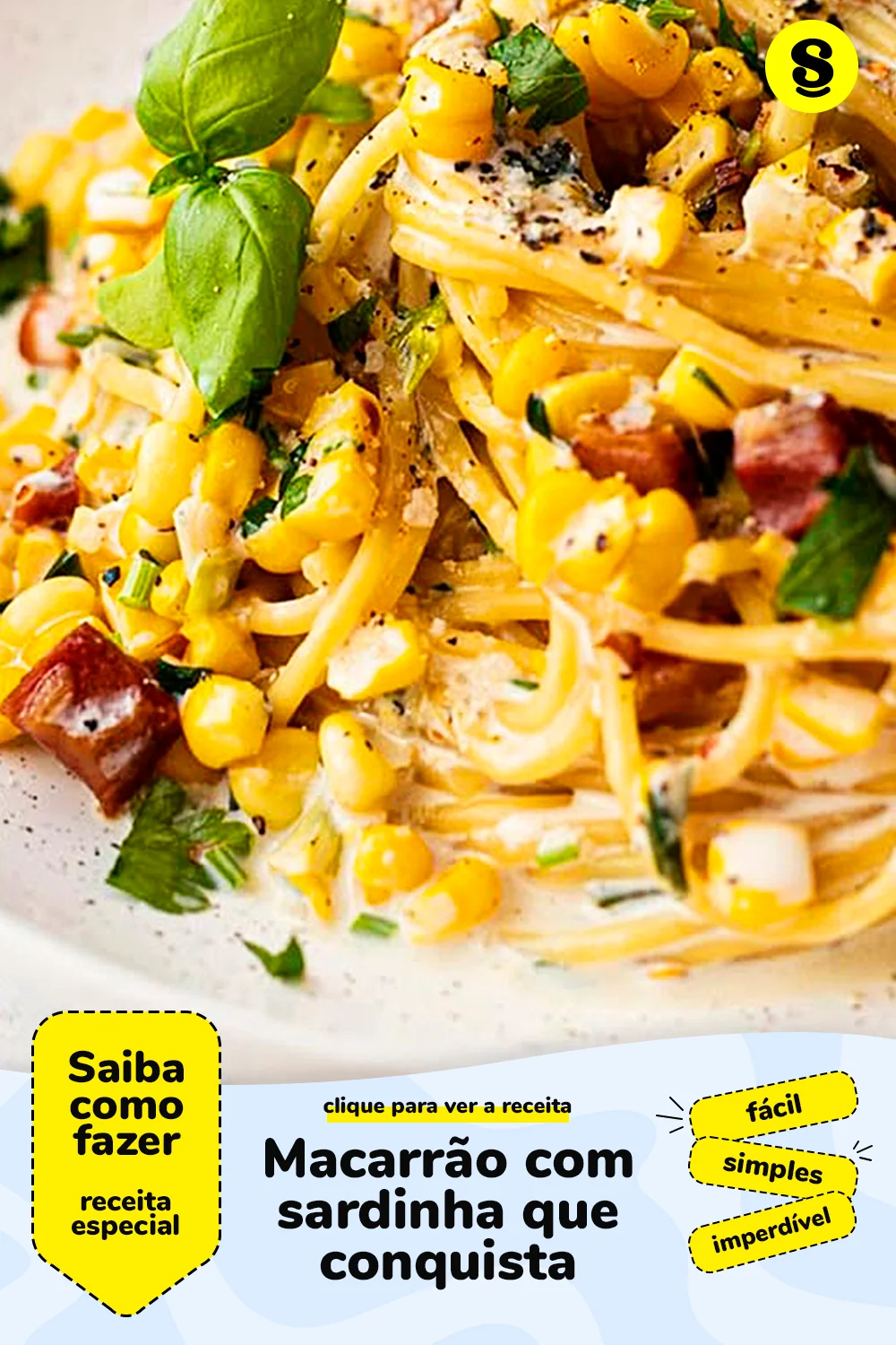 Receita de macarrão com sardinha