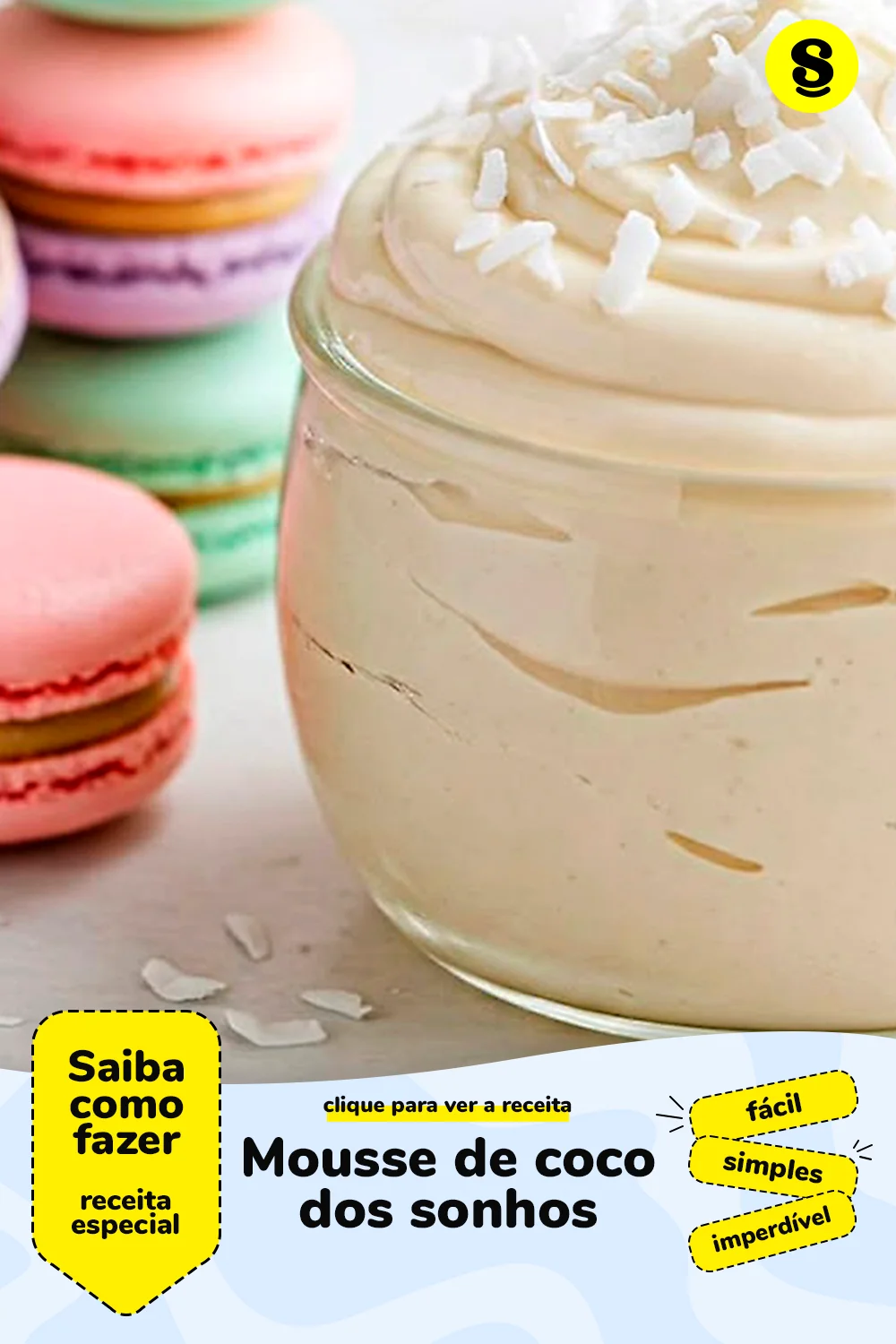 Receita de mousse de coco