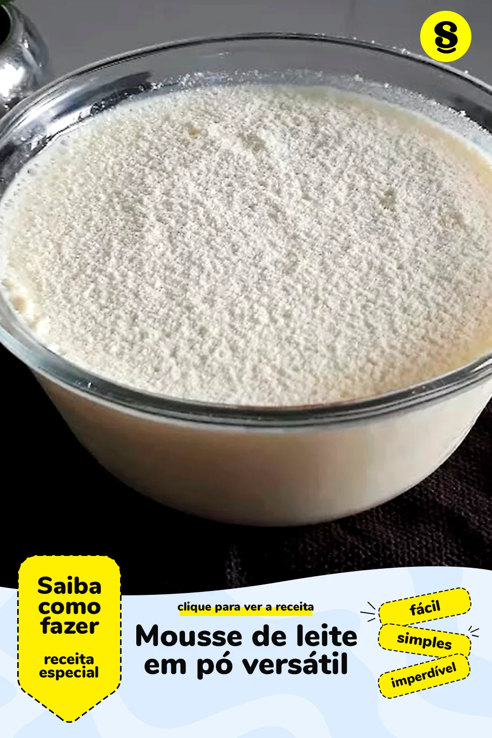 Receita de mousse de leite em pó