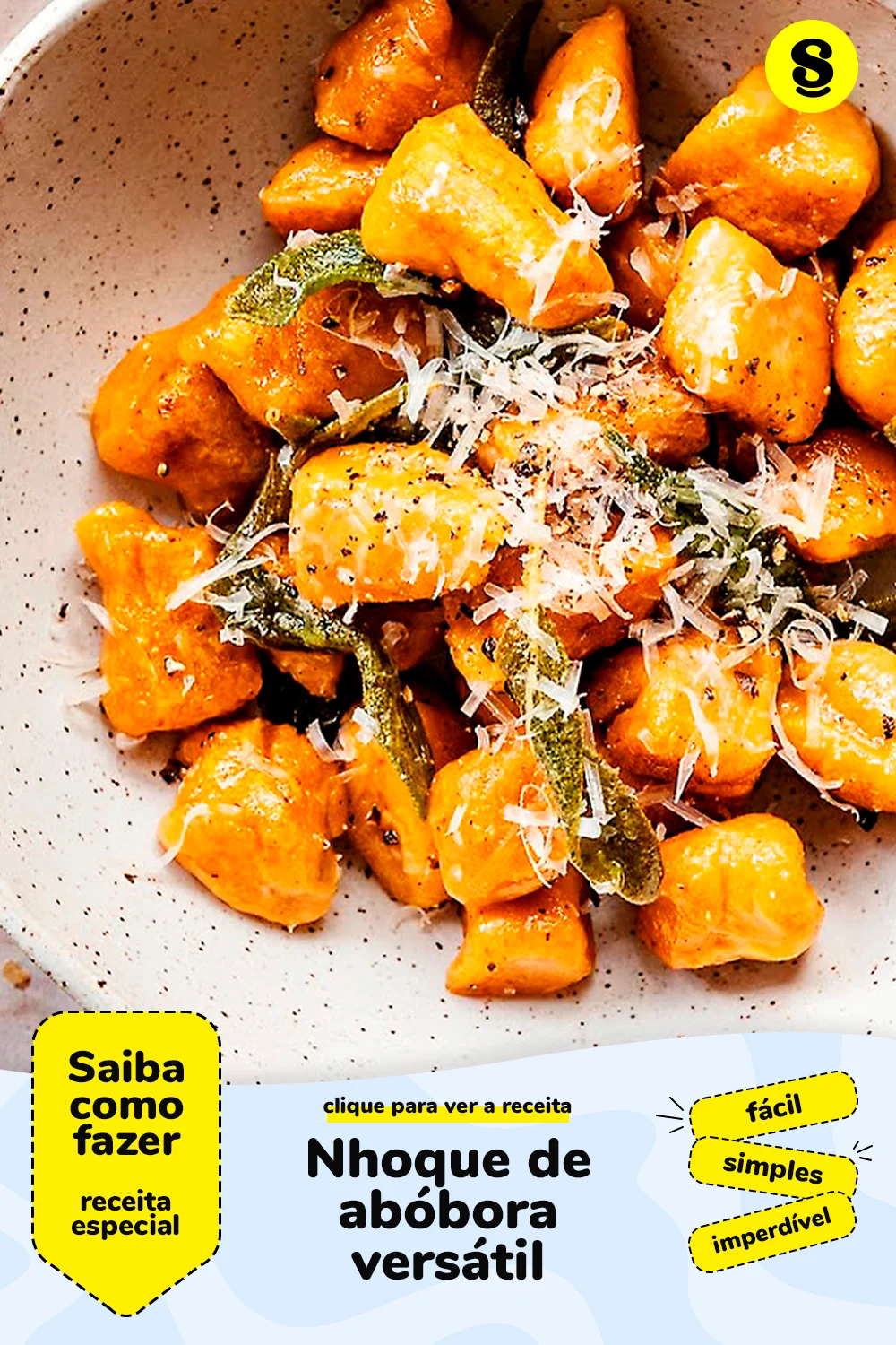 Receita de nhoque de abóbora