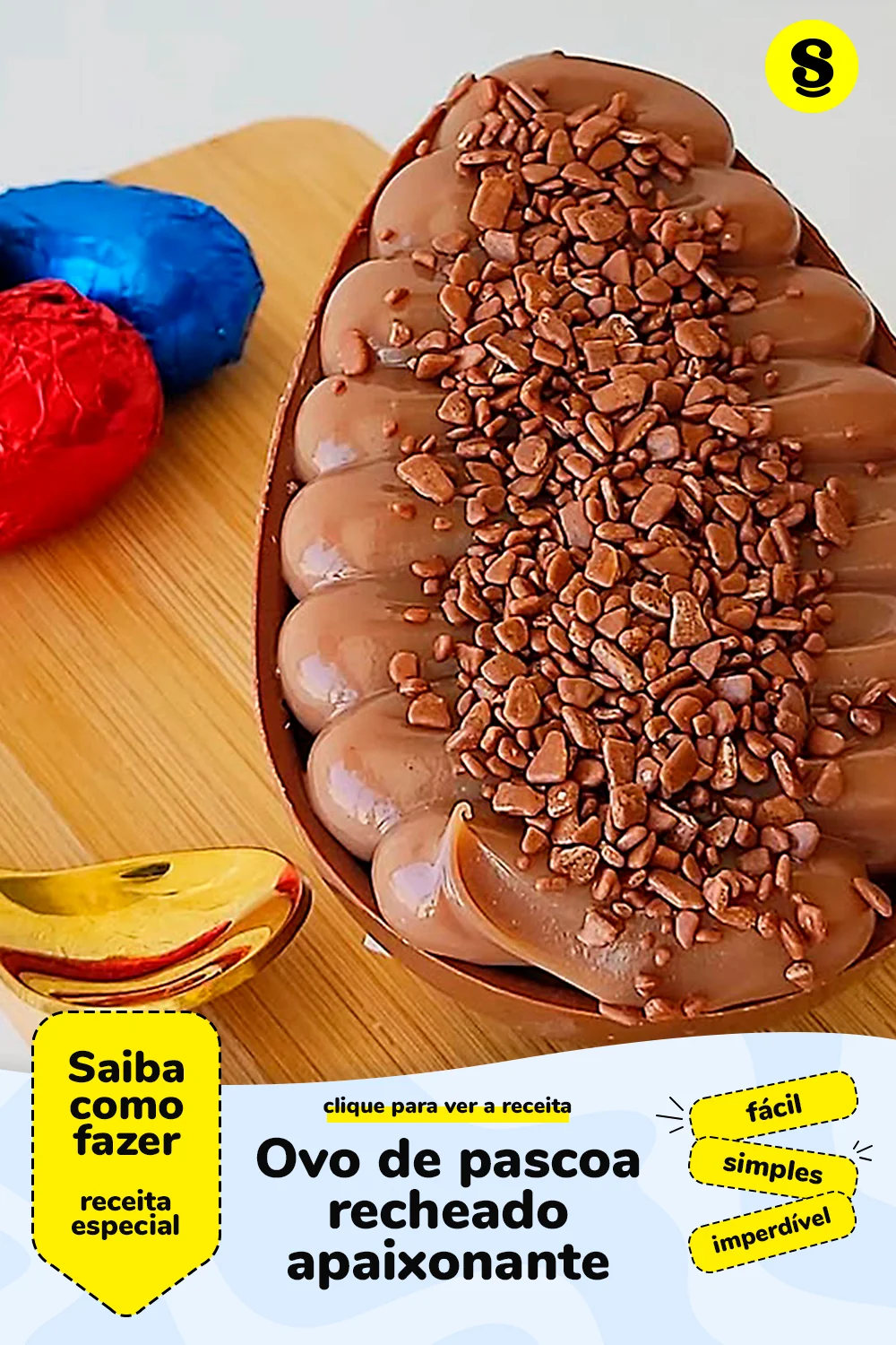 Receita de ovo de pascoa recheado