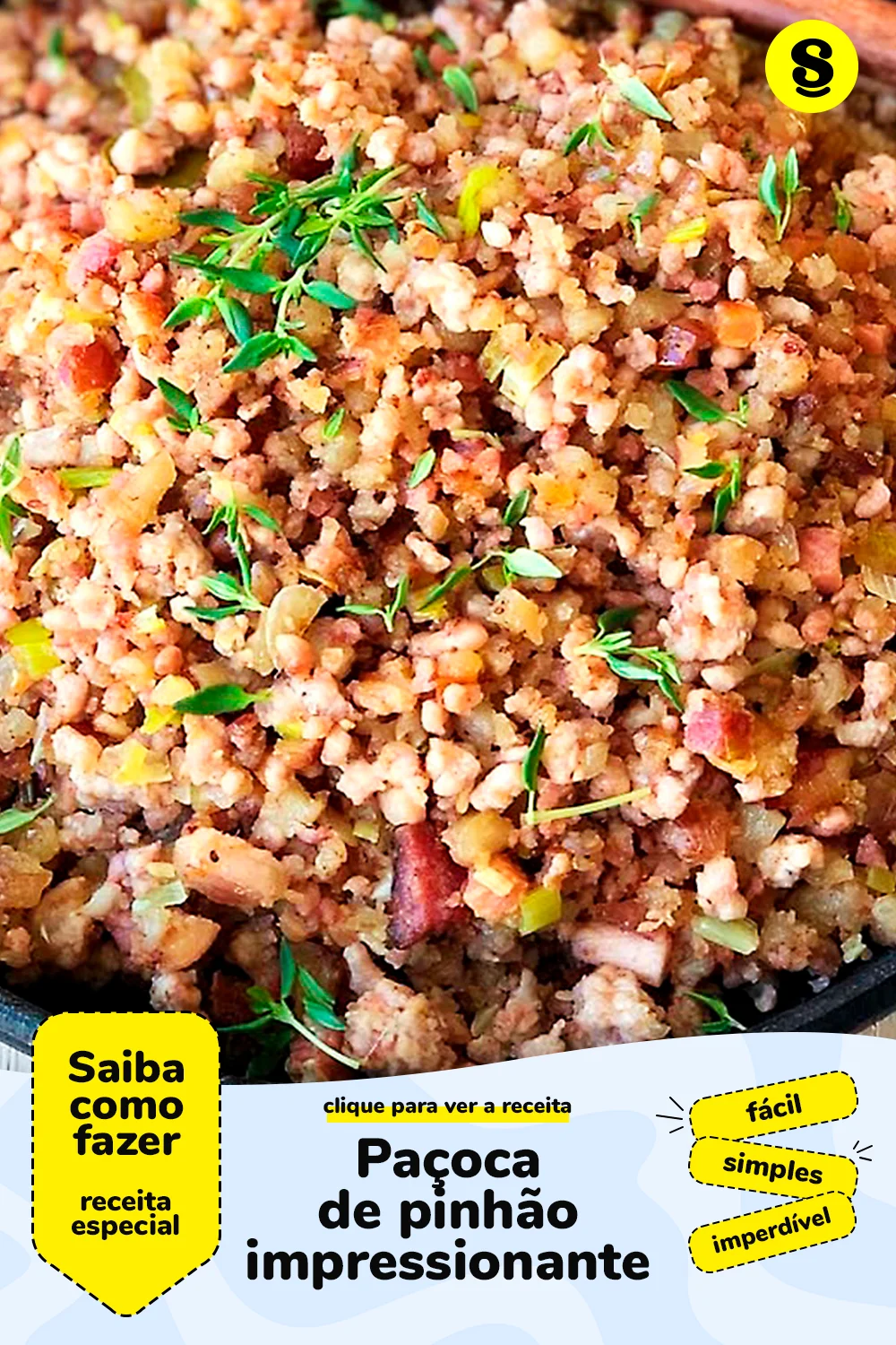 Receita de paçoca de pinhão