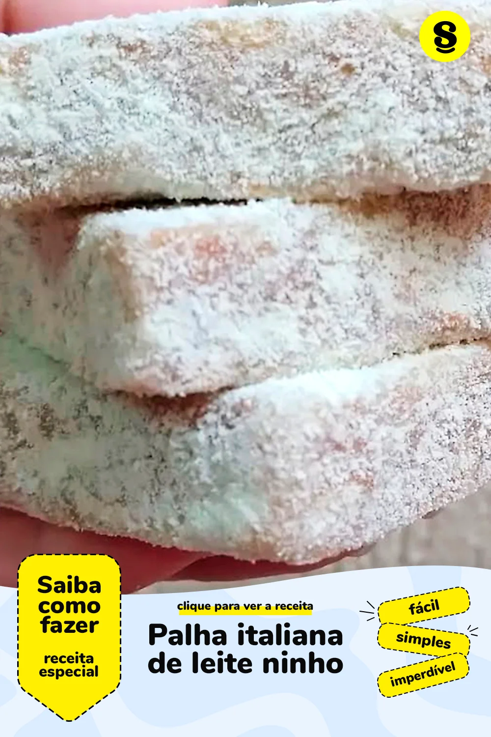 Receita de palha italiana de leite ninho