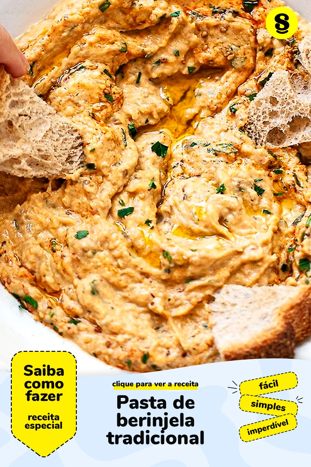 Receita de pasta de berinjela