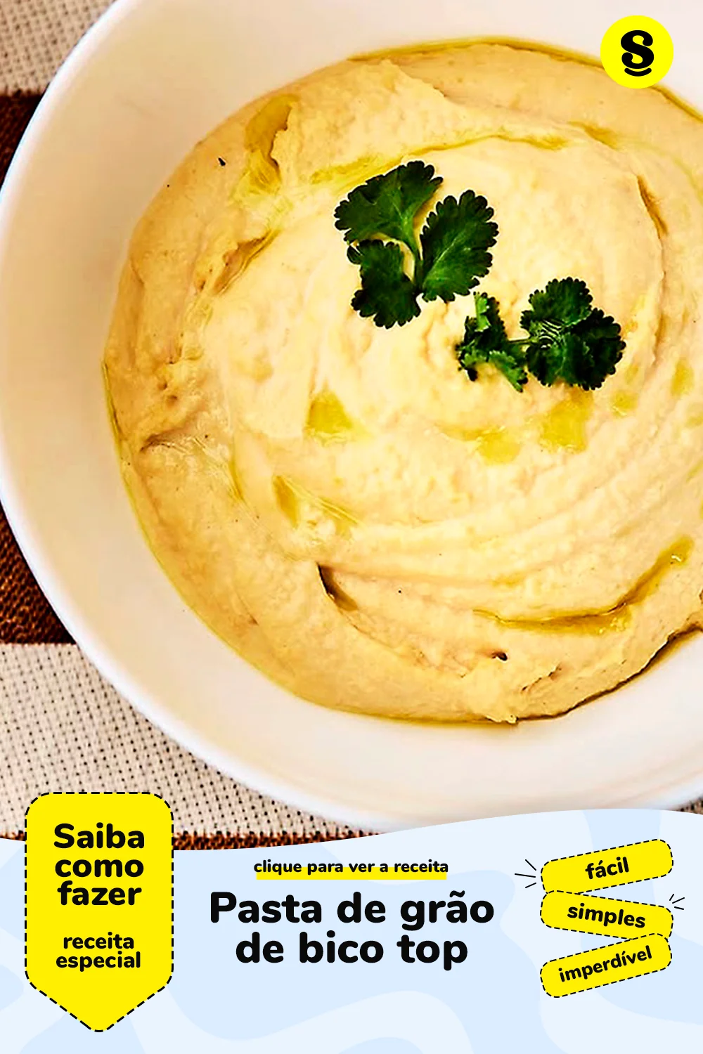 Receita de pasta de grão de bico