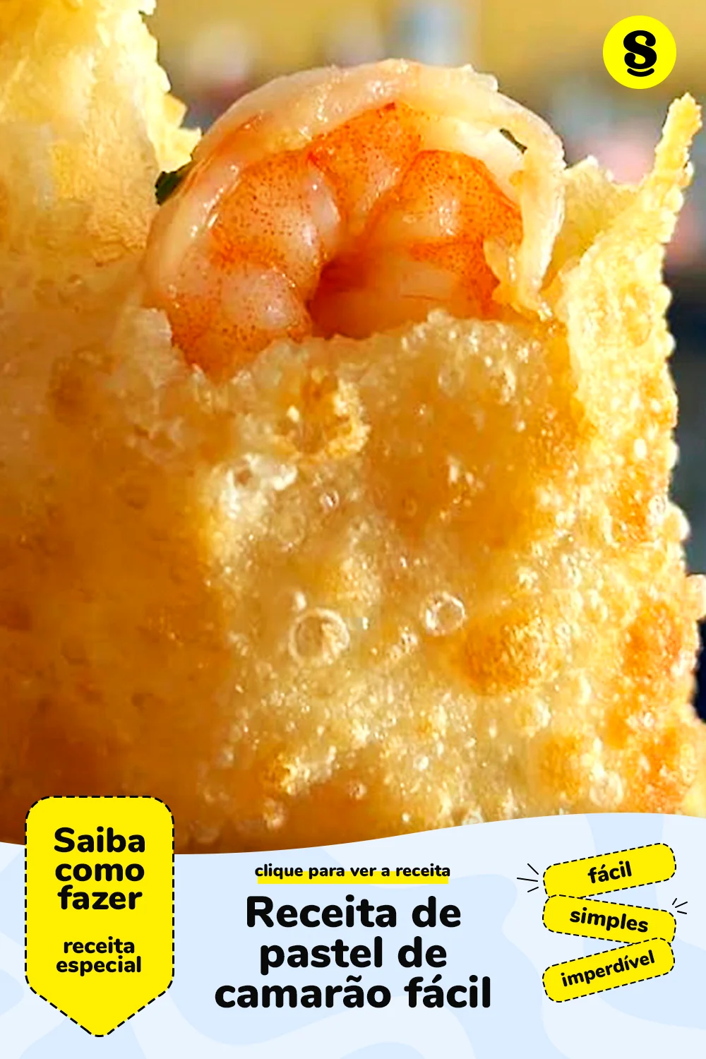 Receita de pastel de camarão