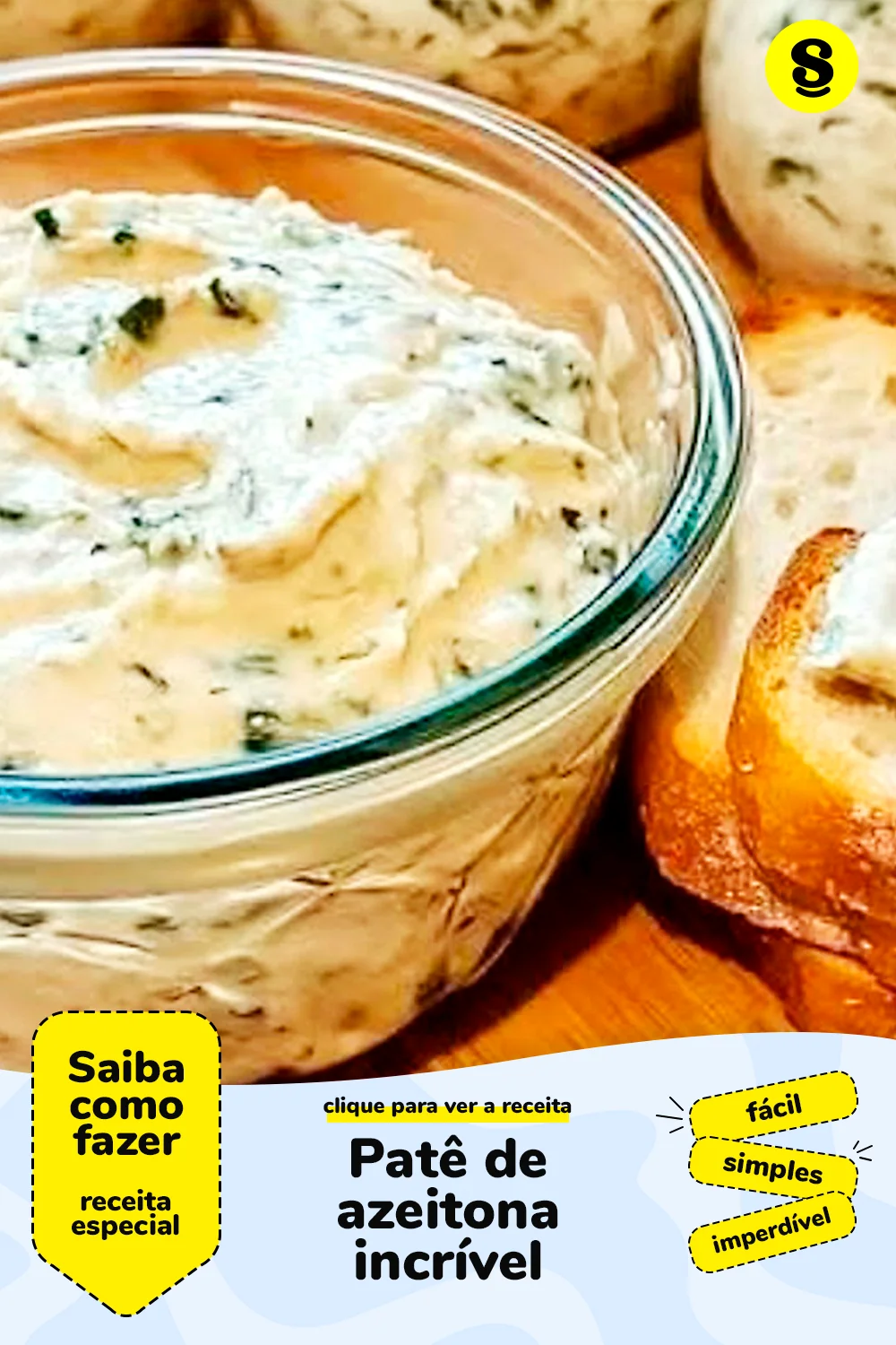 Receita de patê de azeitona