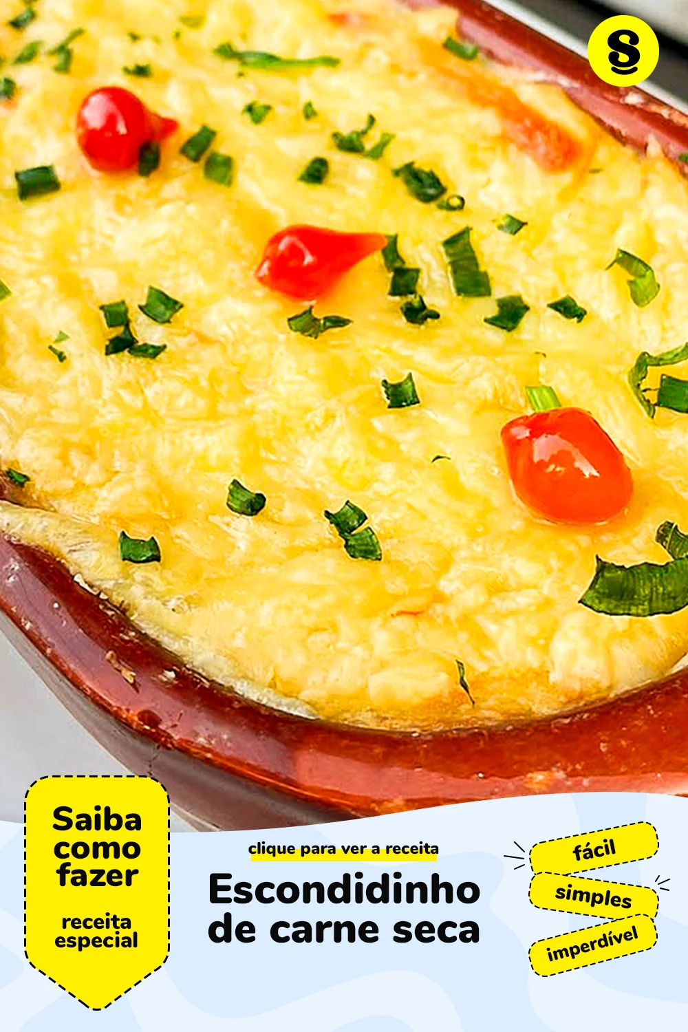 Receita de escondidinho de carne seca