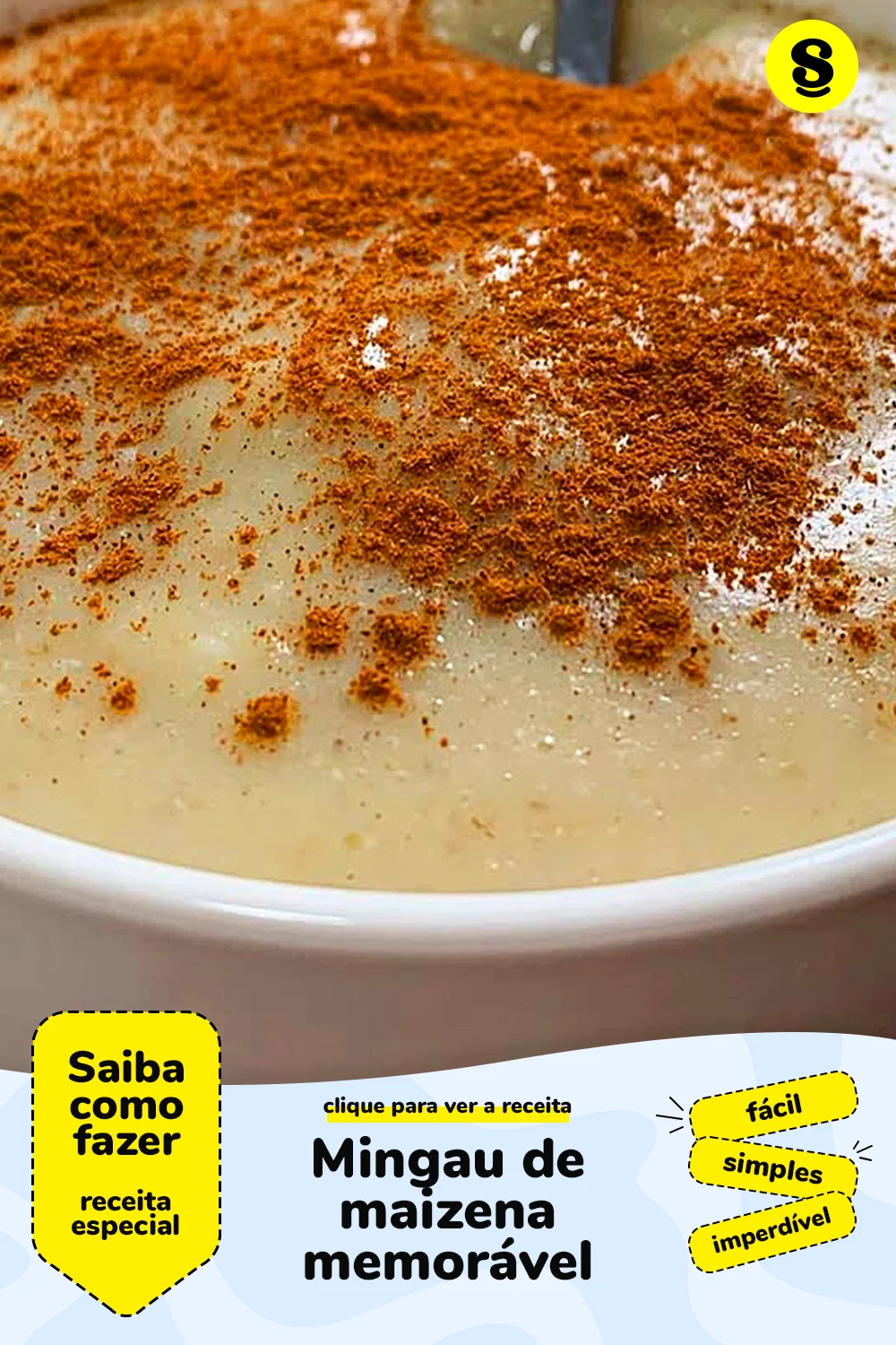 Receita de mingau de maizena
