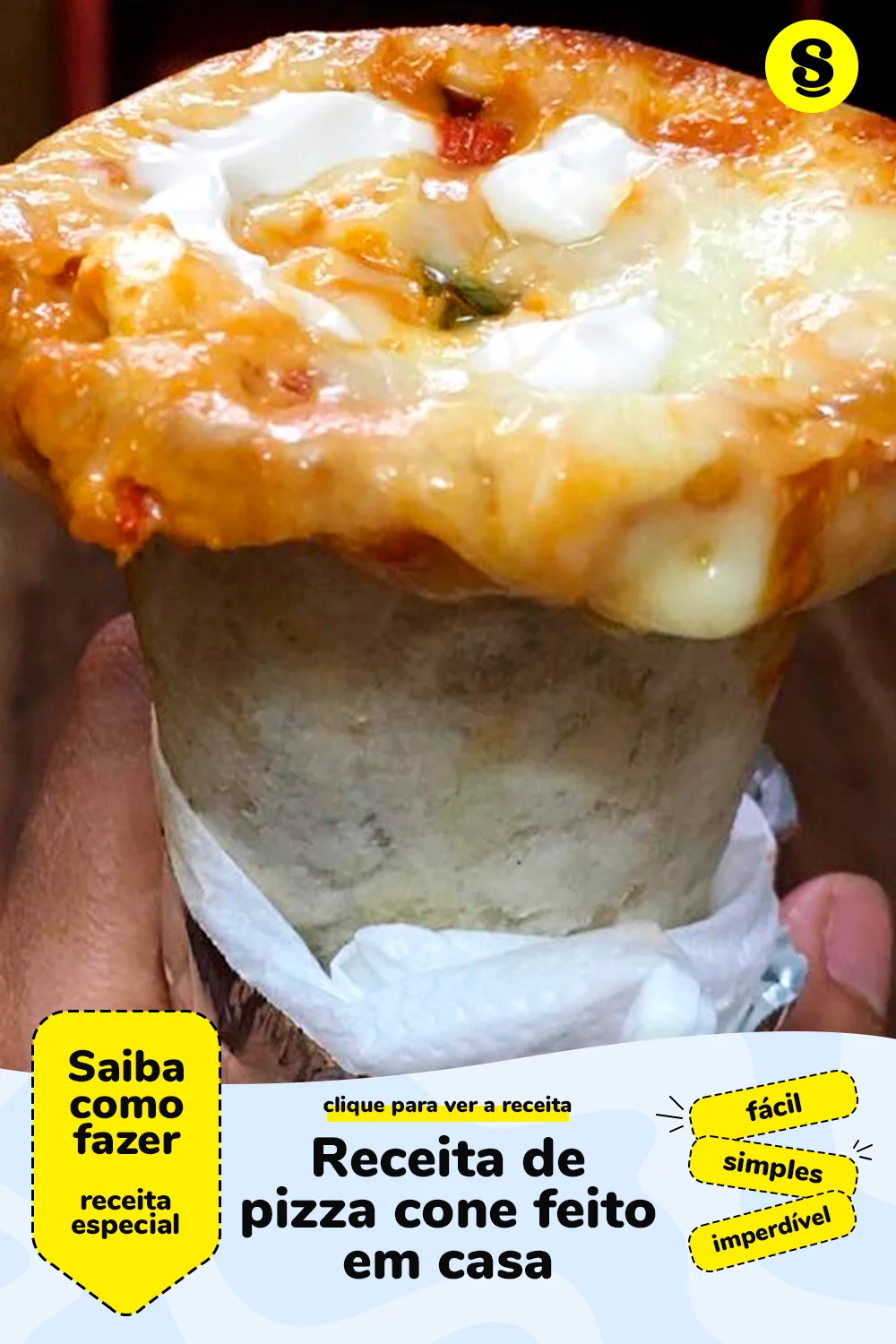 Receita de pizza cone