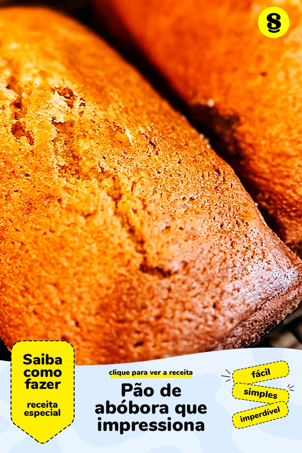 Receita de pão de abóbora