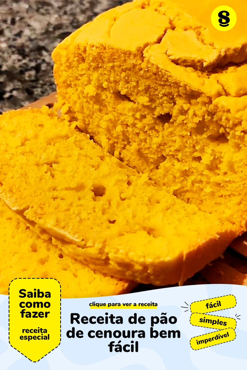 Receita de pão de cenoura