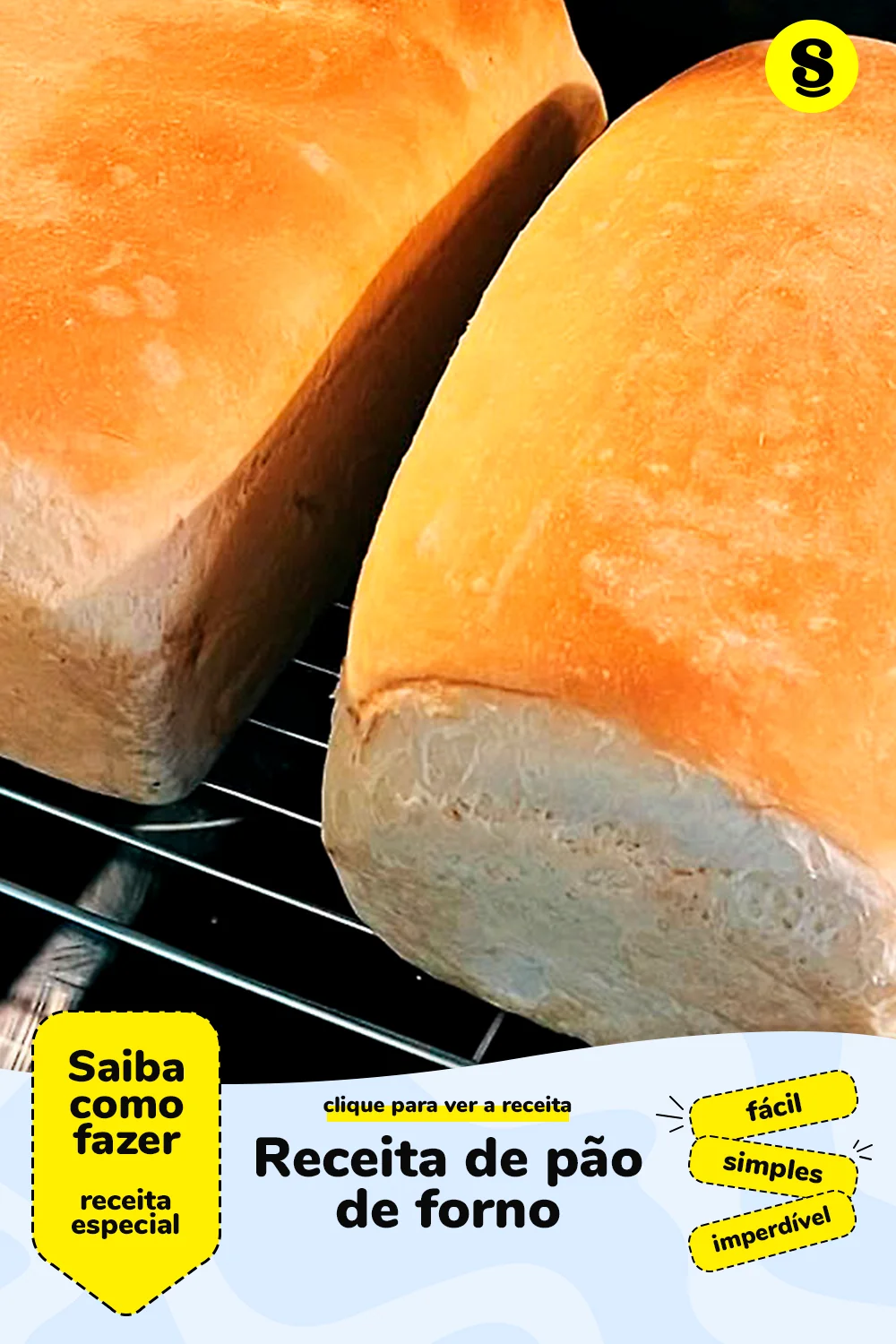 Receita de pão de forno