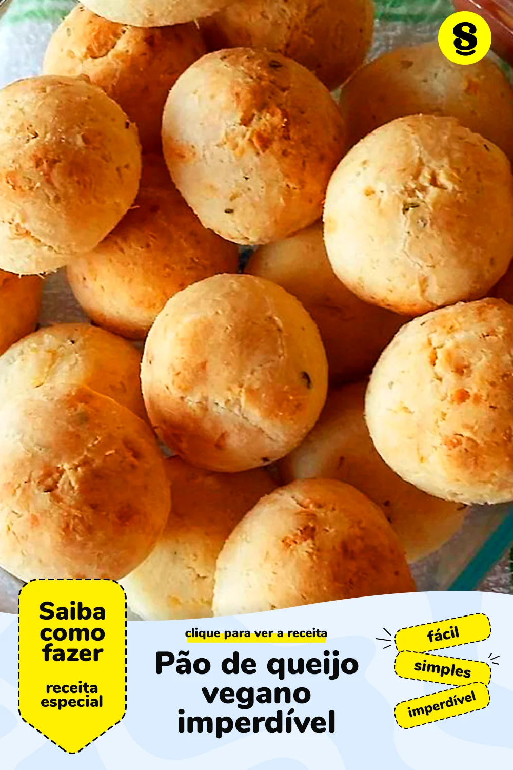 Receita de pão de queijo vegano