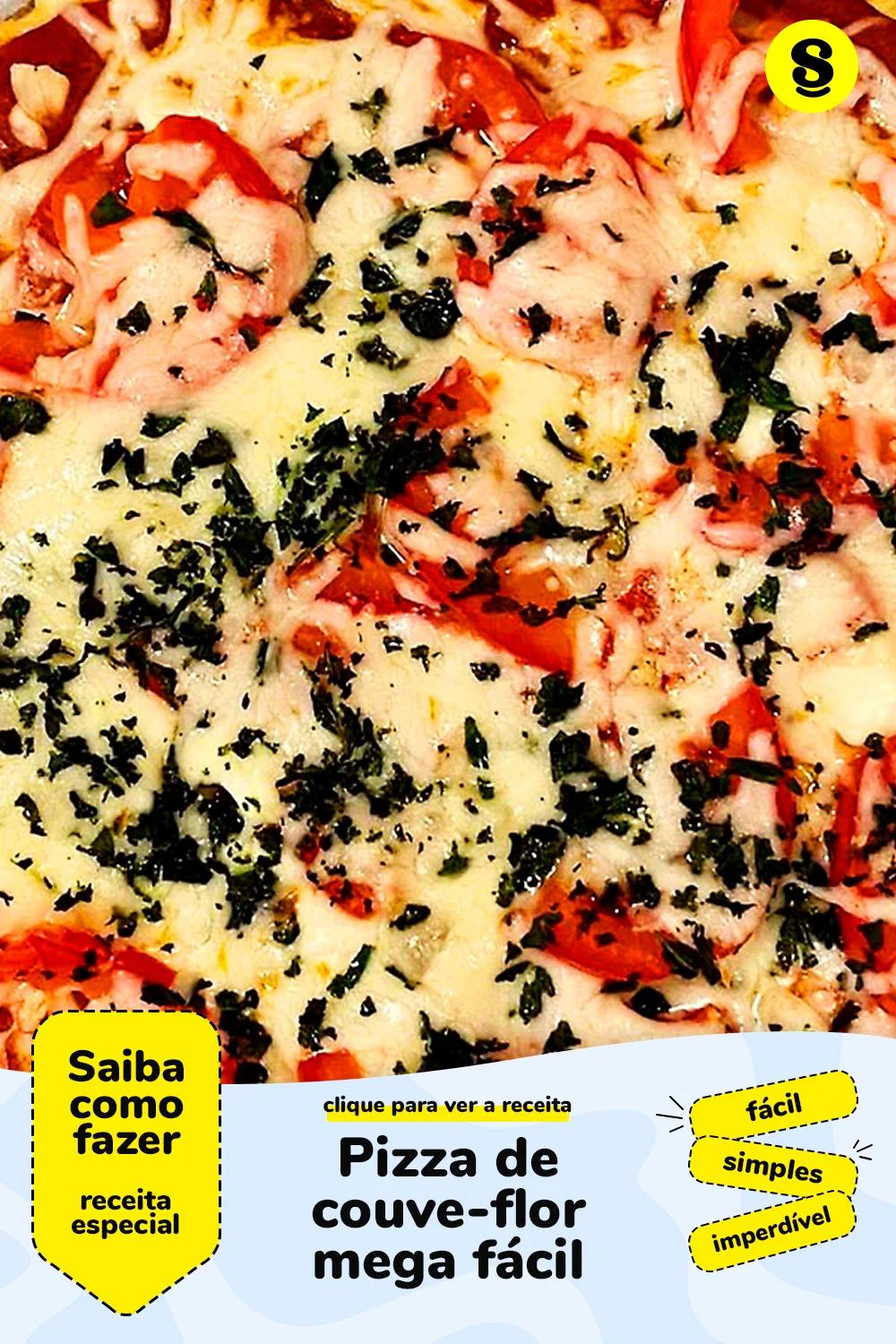 Receita de pizza de couve-flor