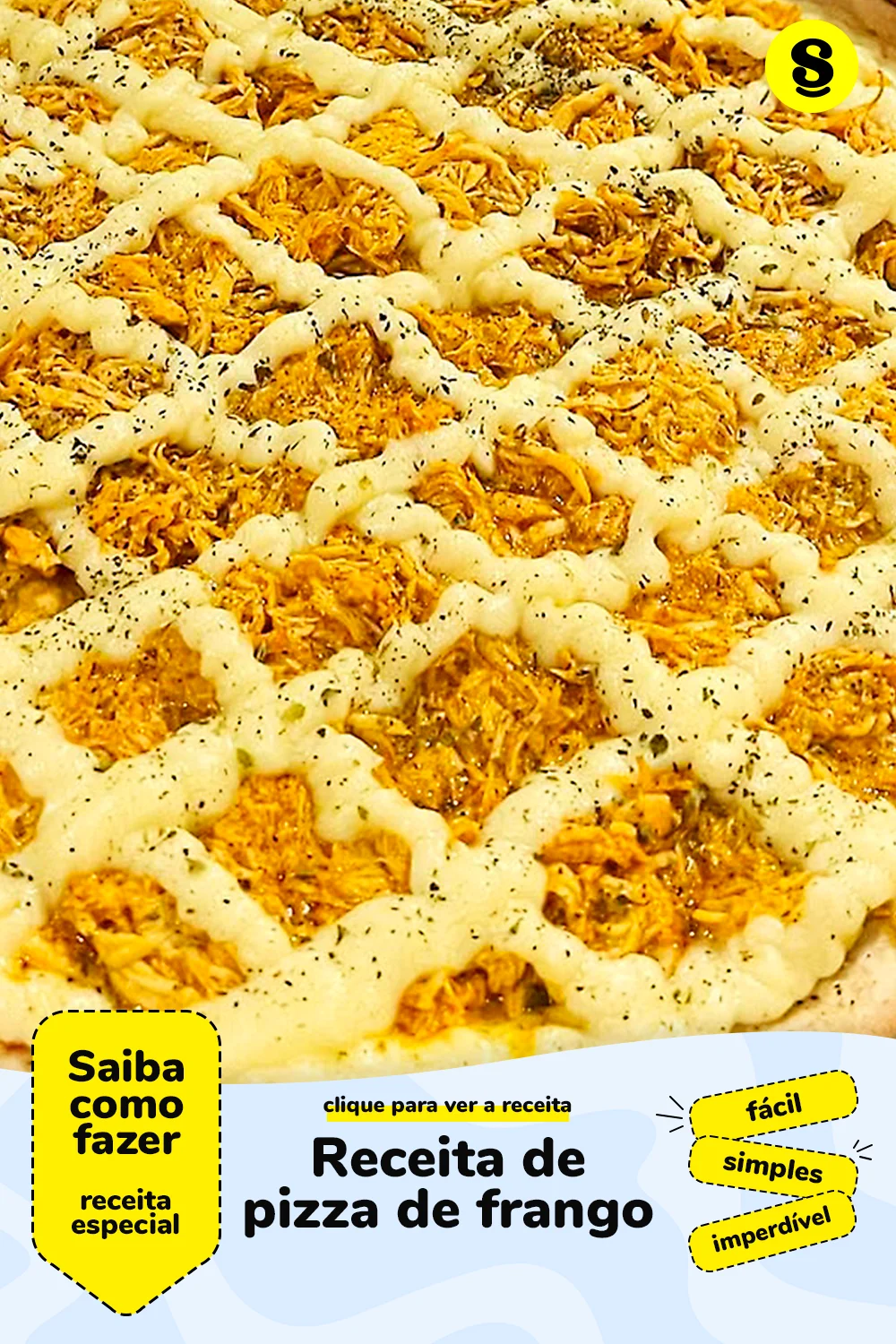 Receita de pizza de frango