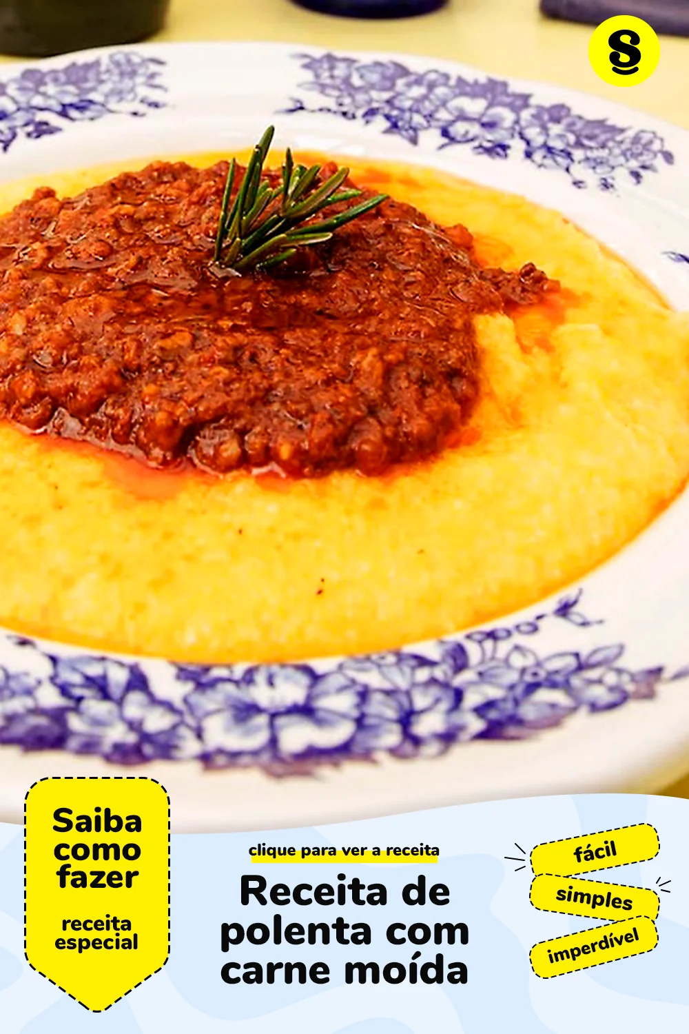 Receita de polenta com carne moída