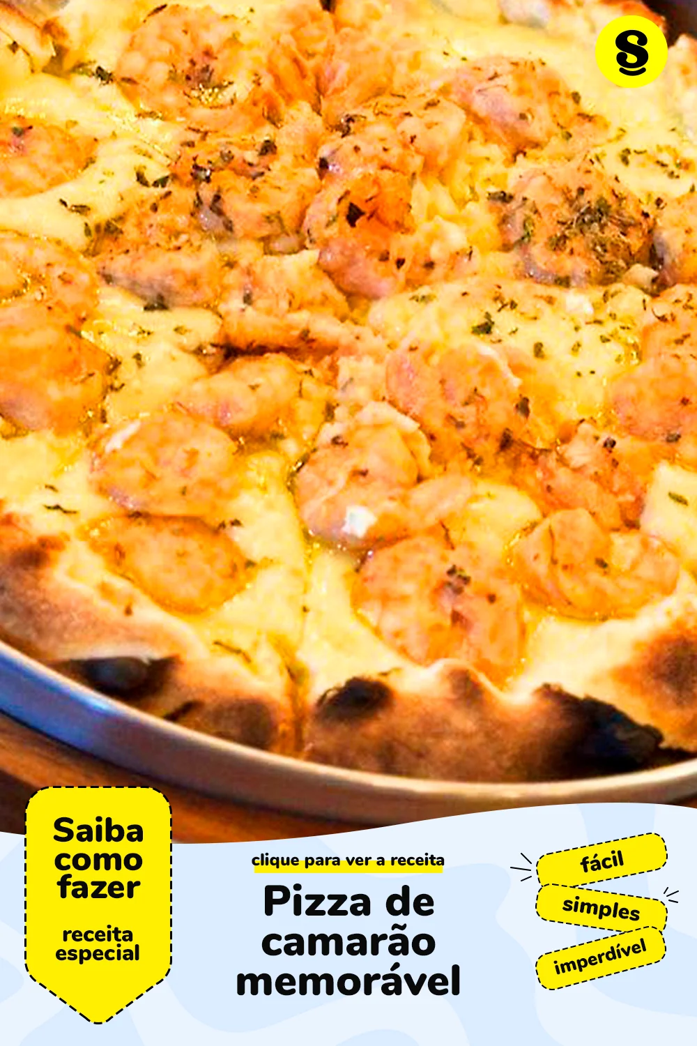 Receita de pizza de camarão