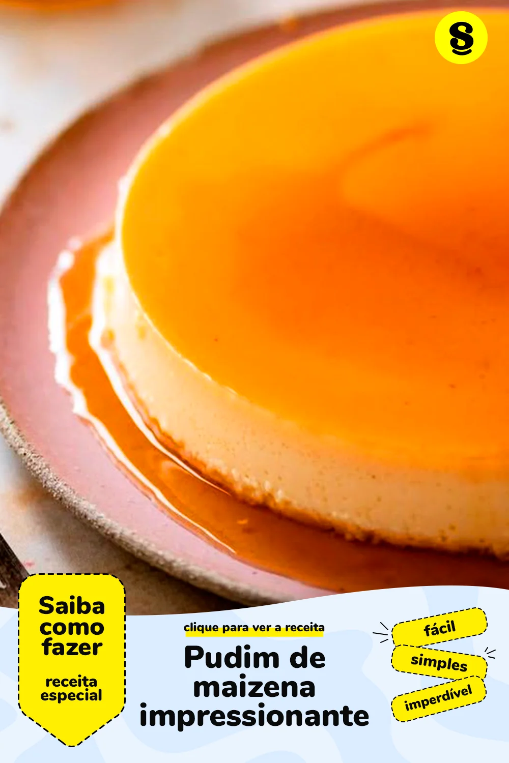 Receita de pudim de maizena