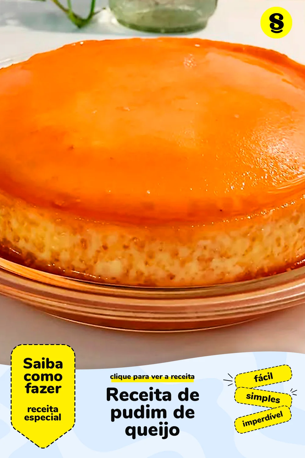 Receita de receita de pudim de queijo