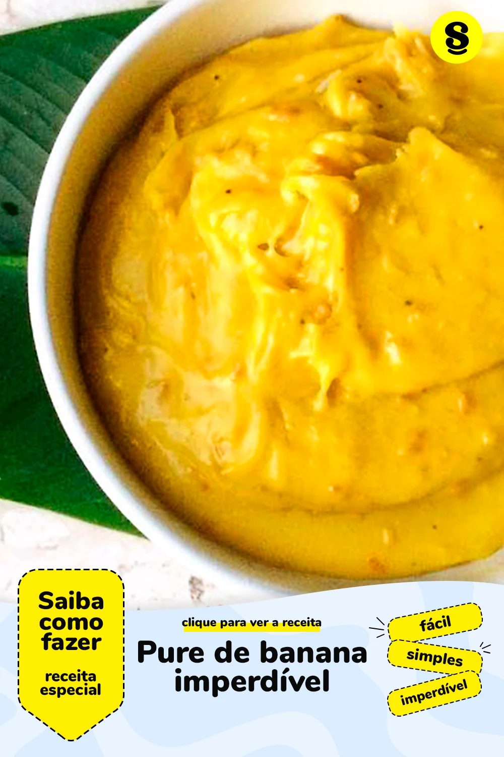 Receita de pure de banana