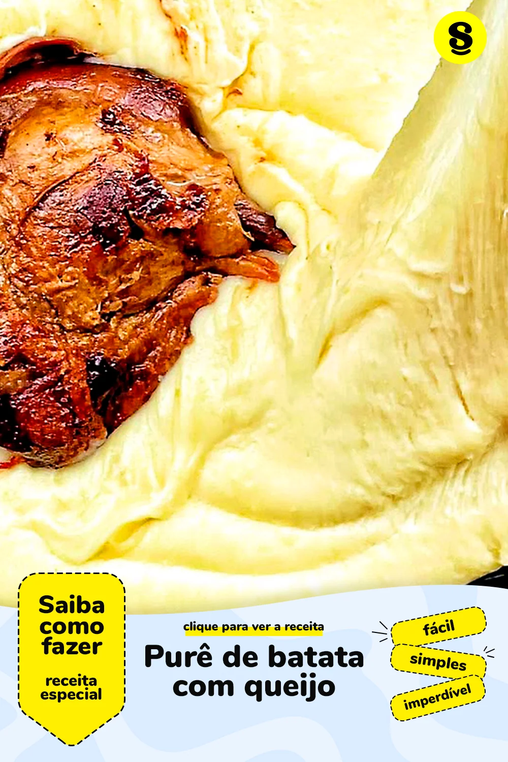 Receita de purê de batata com queijo