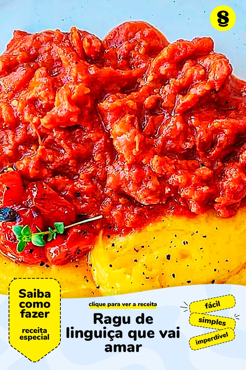 Receita de ragu de linguiça