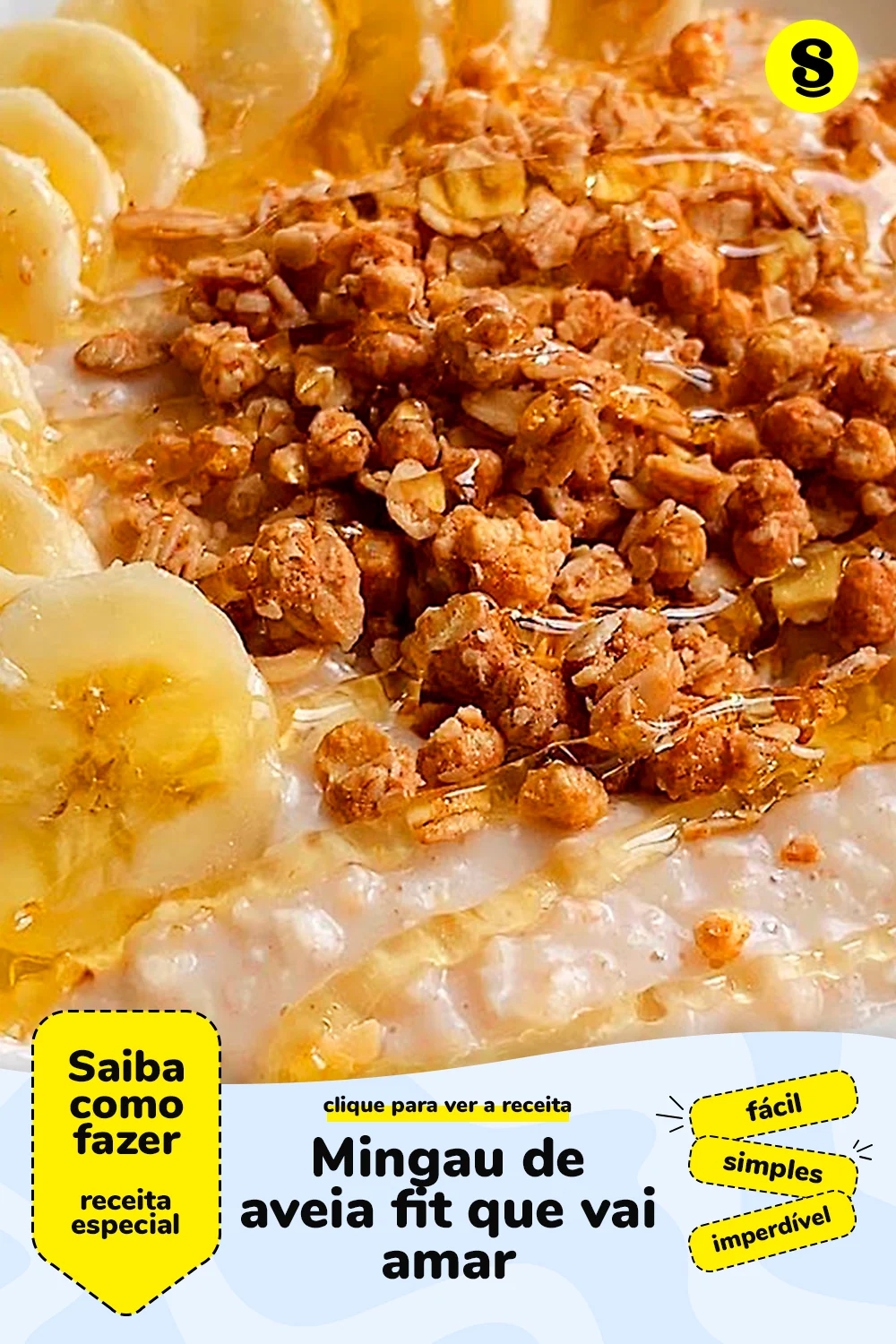 Receita de mingau de aveia fit