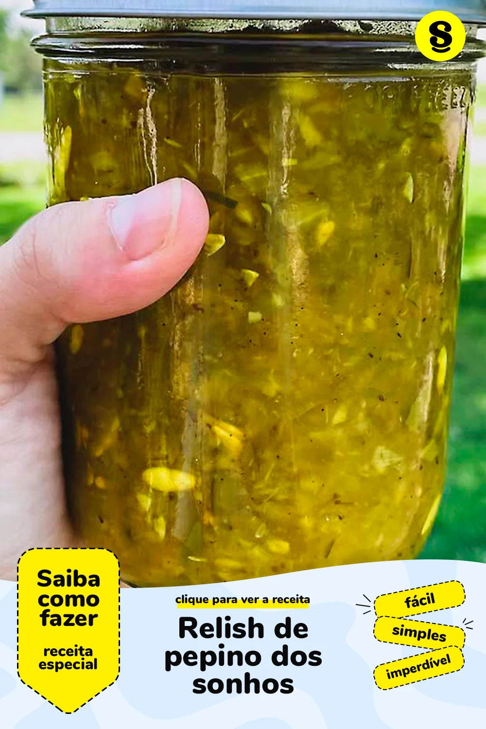Receita de relish de pepino