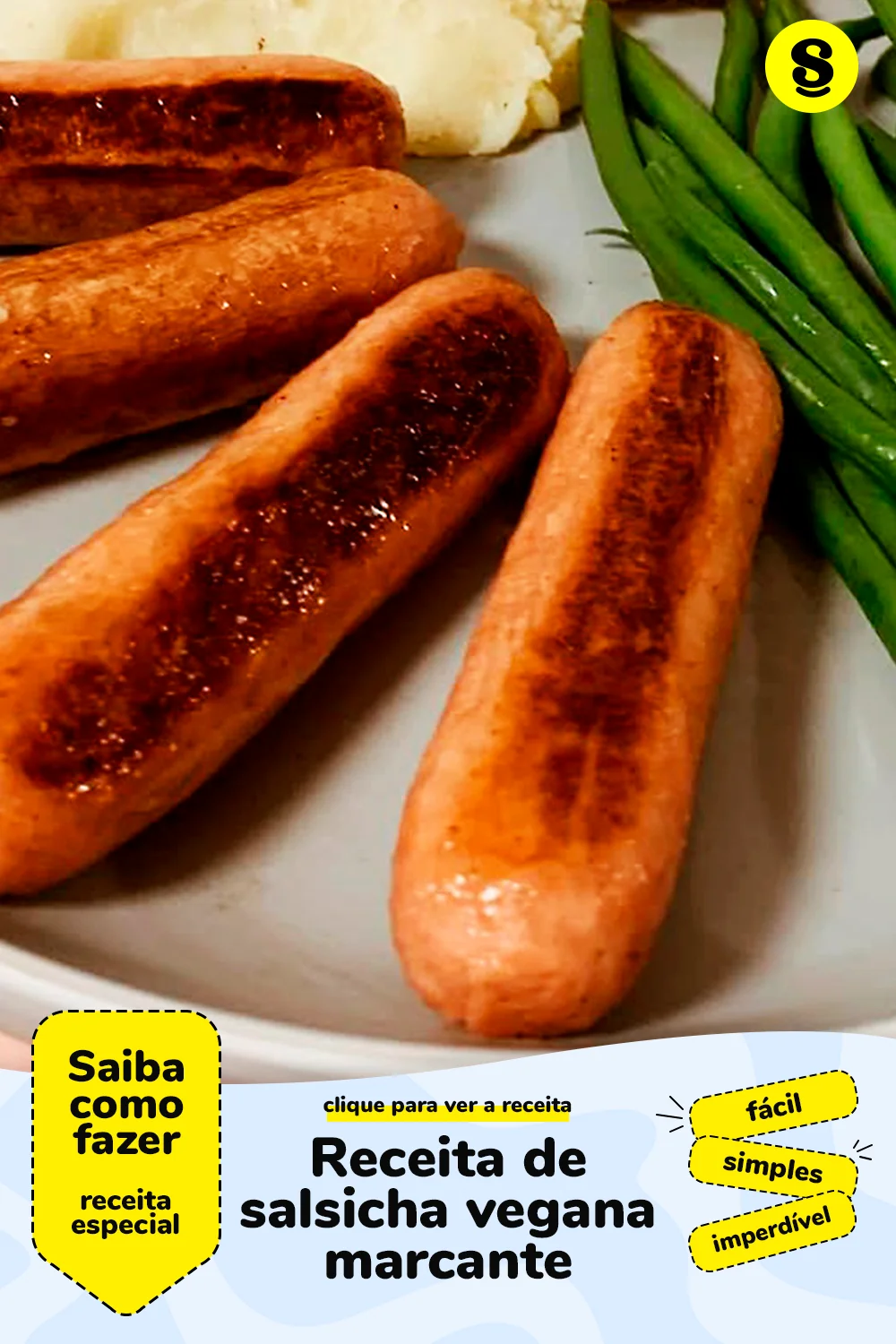 Receita de salsicha vegana
