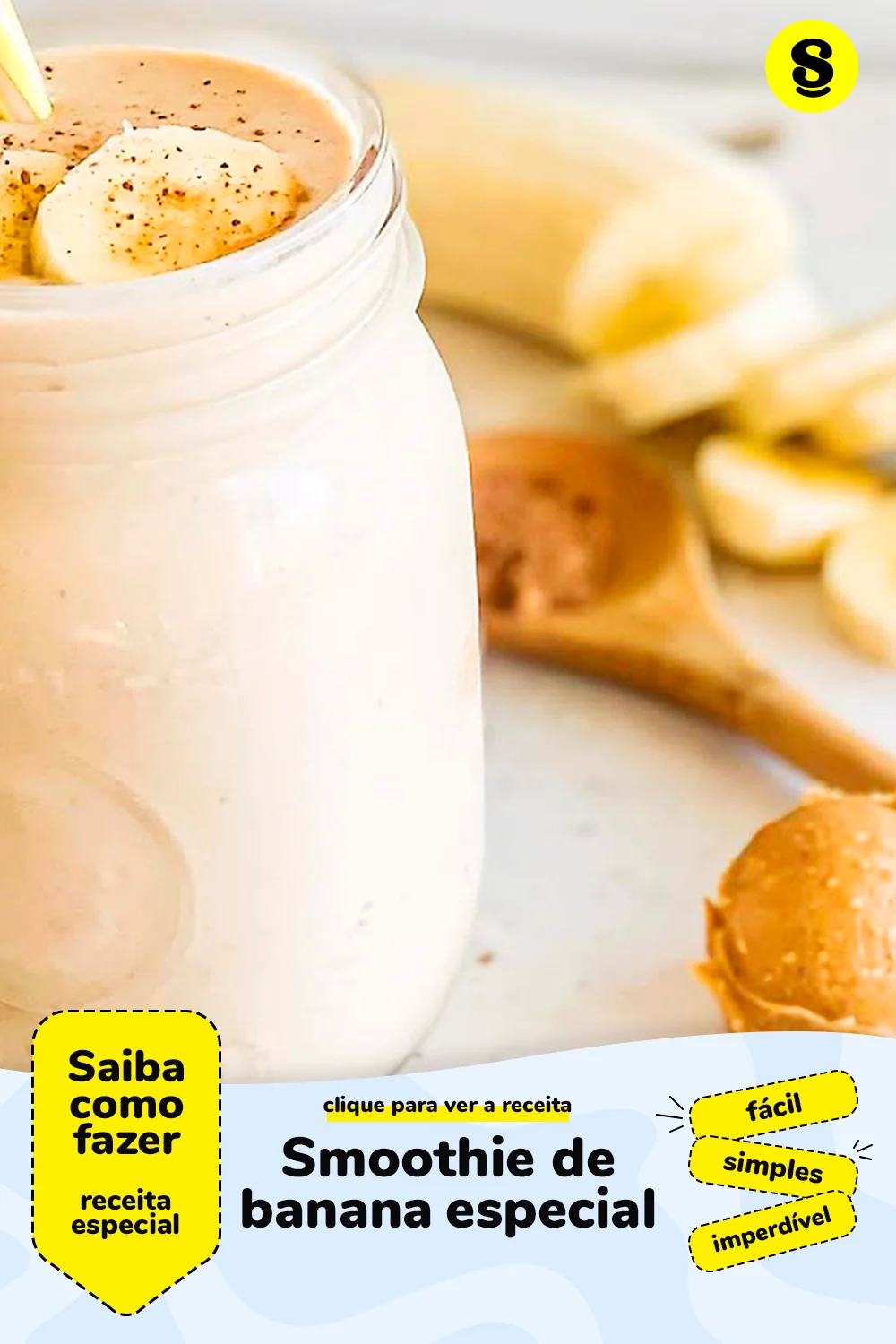 Receita de smoothie de banana