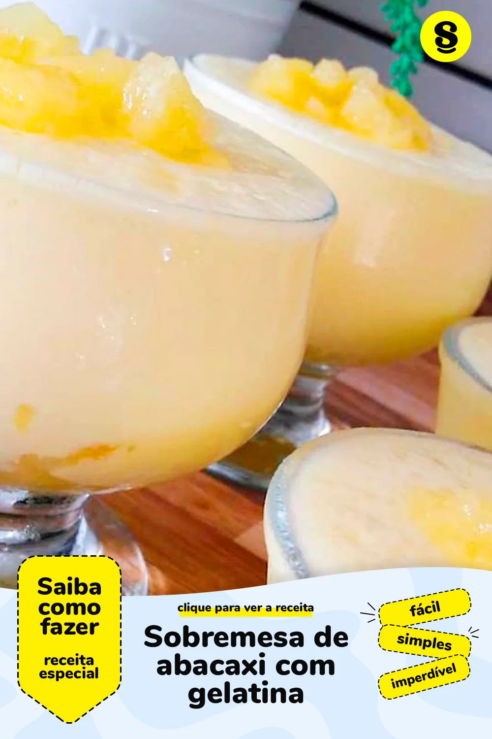 Receita de sobremesa de abacaxi com gelatina