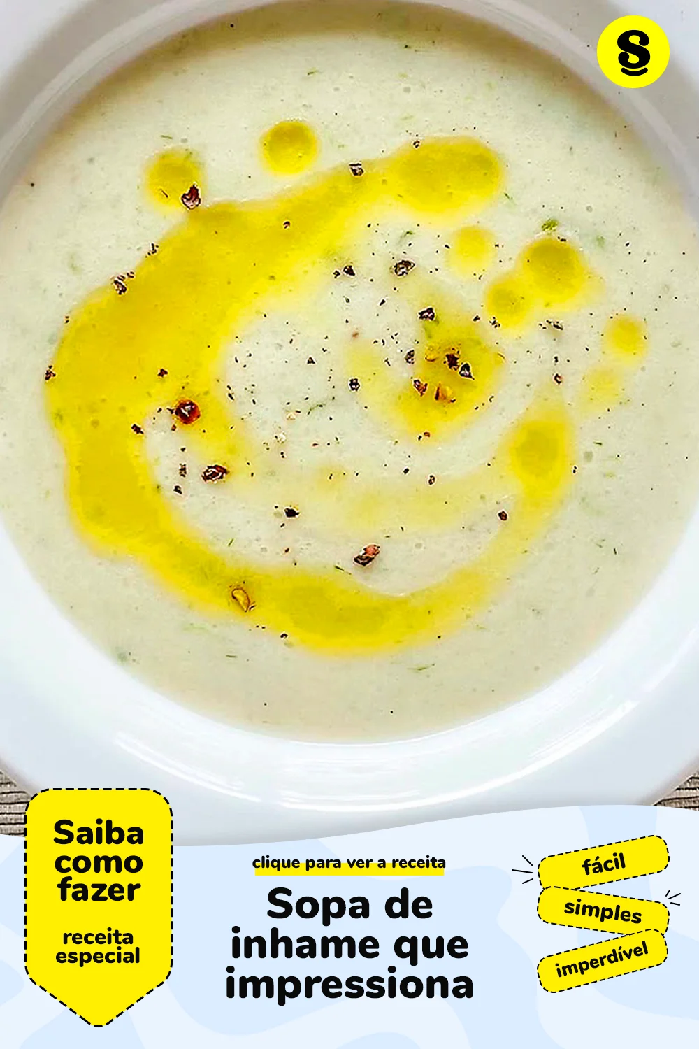 Receita de sopa de inhame