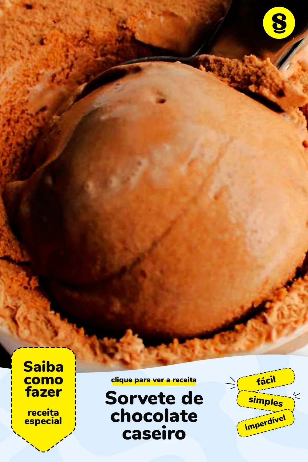 Receita de sorvete de chocolate caseiro