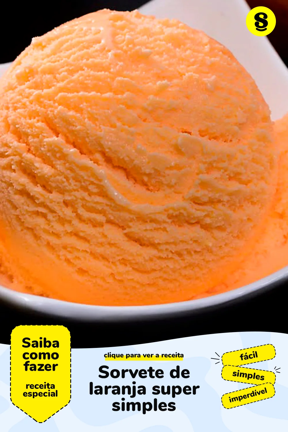 Receita de sorvete de laranja