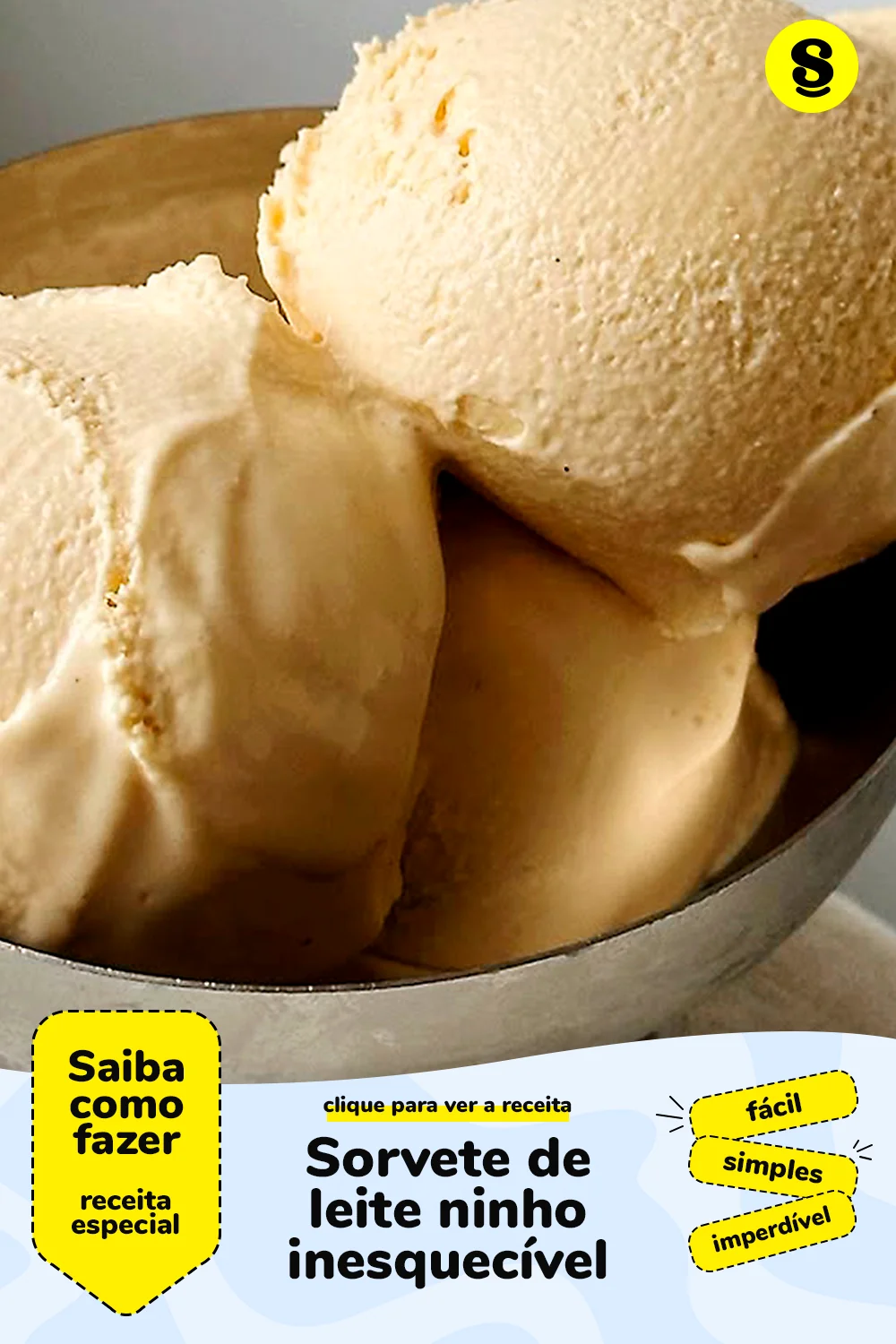 Receita de sorvete de leite ninho