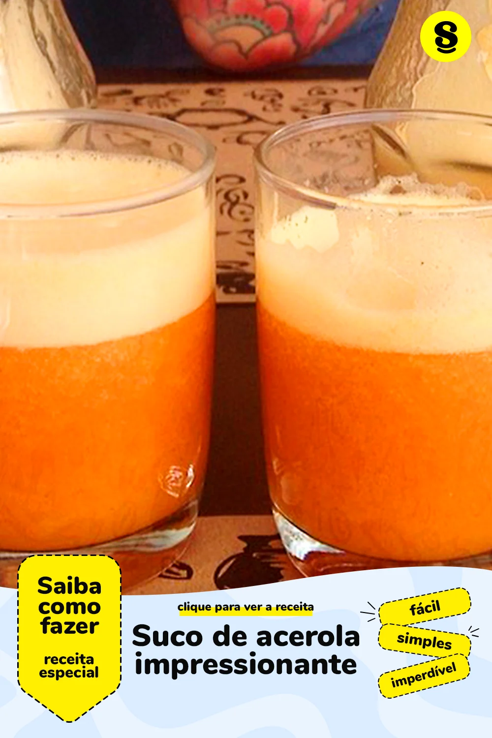 Receita de suco de acerola