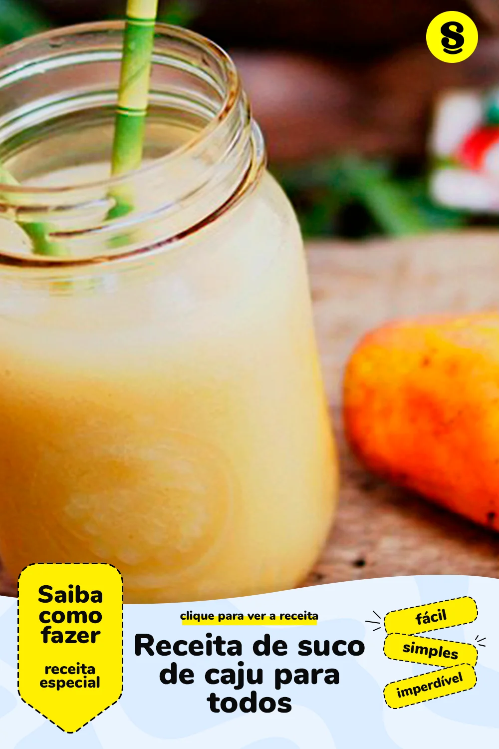 Receita de suco de caju