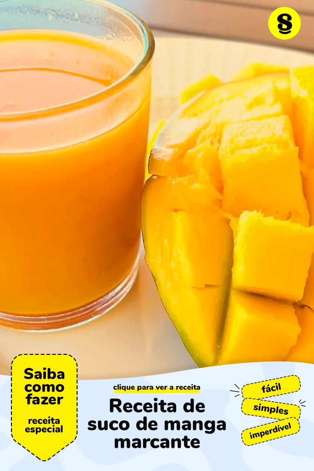 Receita de suco de manga