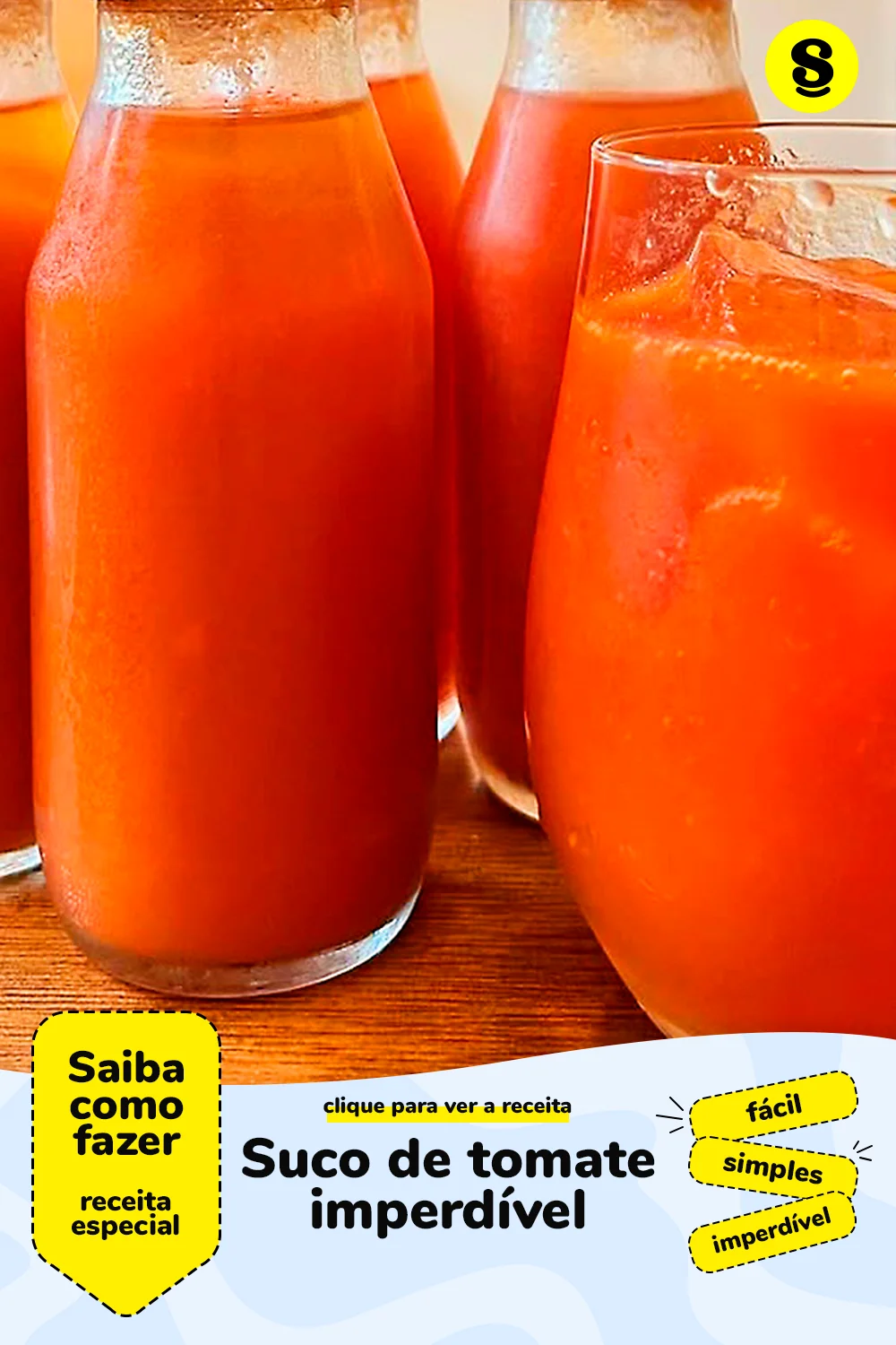 Receita de suco de tomate