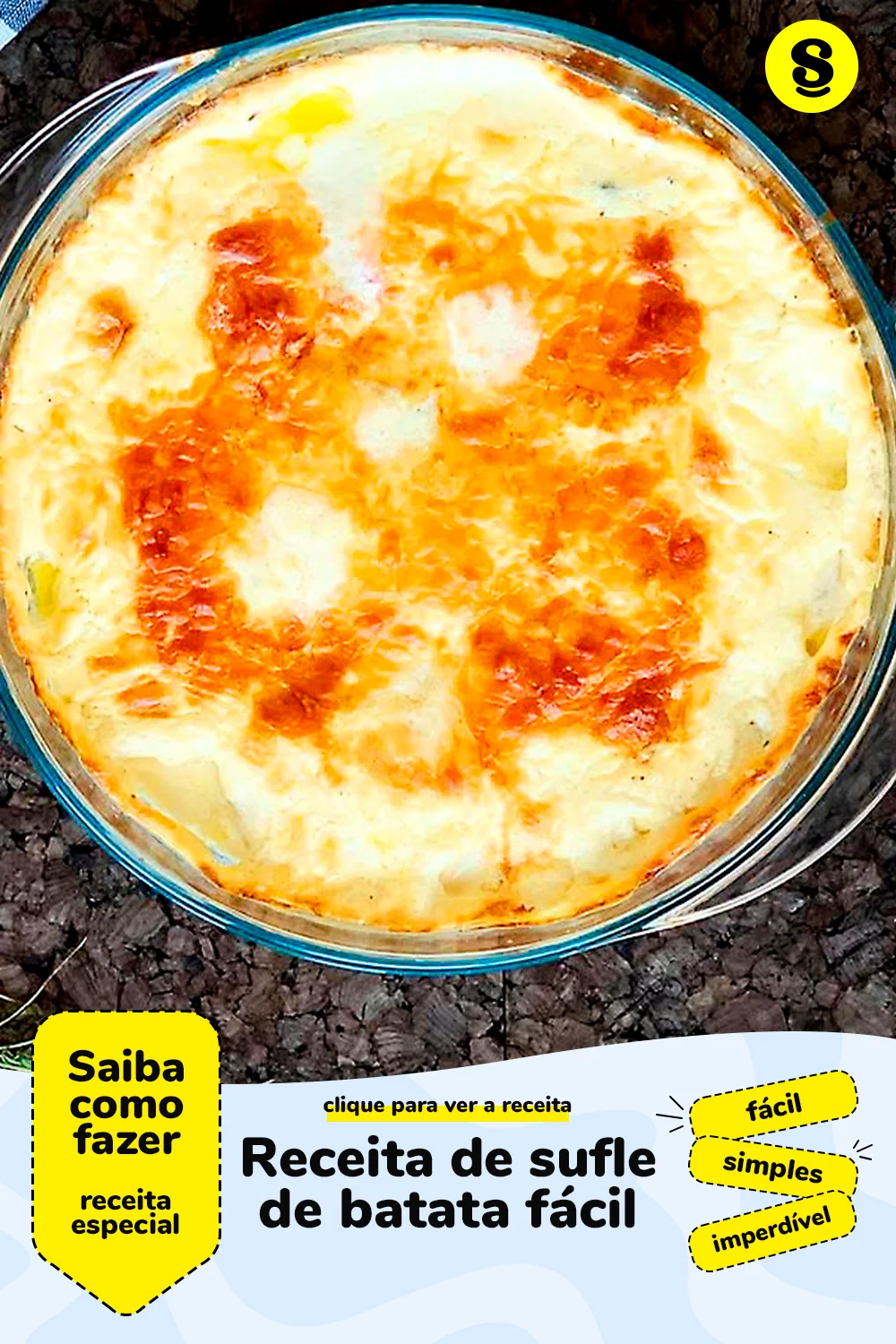 Receita de sufle de batata