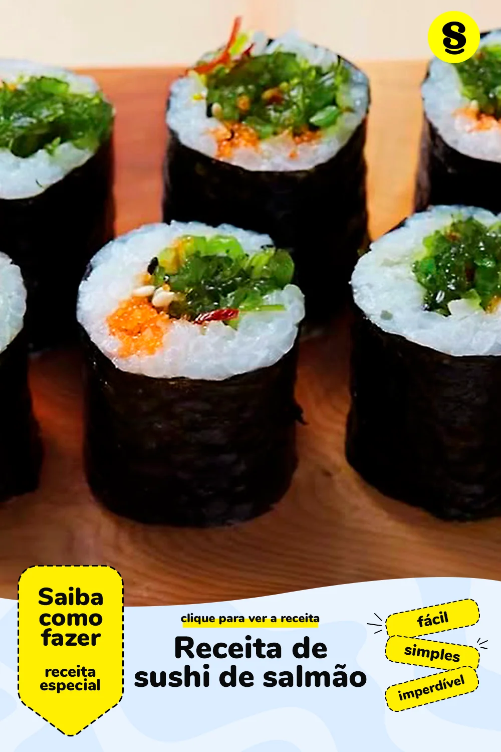Receita de sushi de salmão