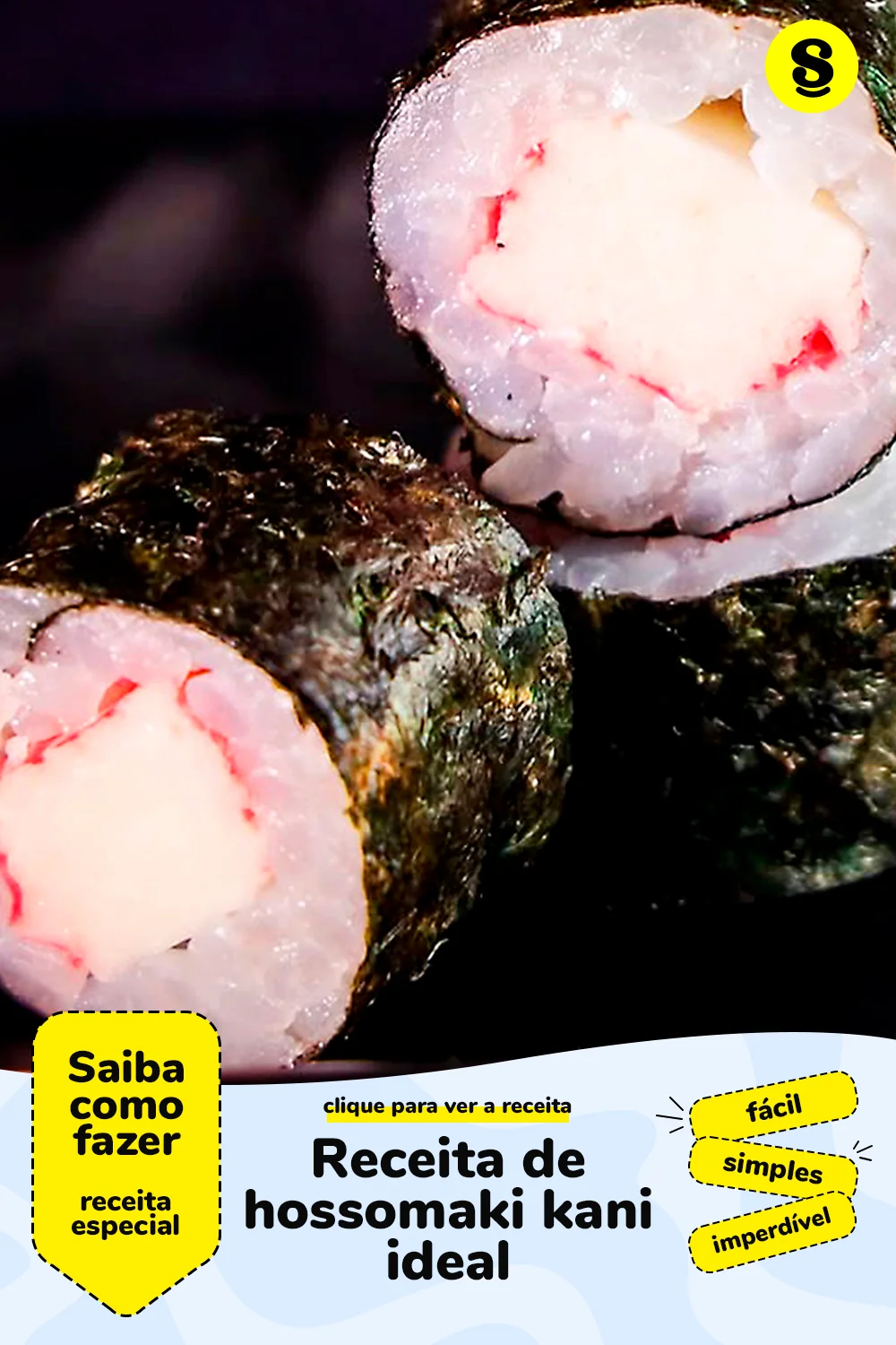 Receita de hossomaki kani