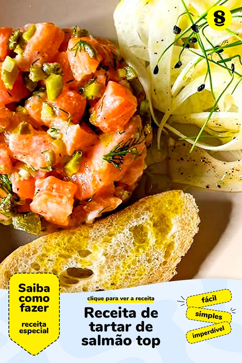 Receita de tartar de salmão